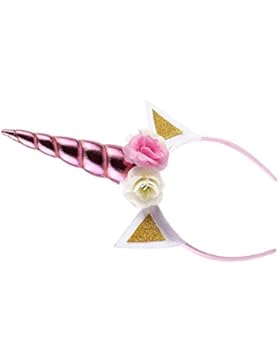 MagiDeal Mädchen Einhorn Horn Stirnband Katze Ohr Geburtstag Partei Stirnband haarschmuck