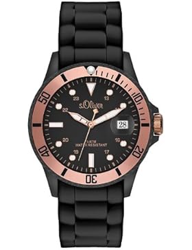 s.Oliver Damen-Armbanduhr Analog Quarz Silikon SO-2549-PQ