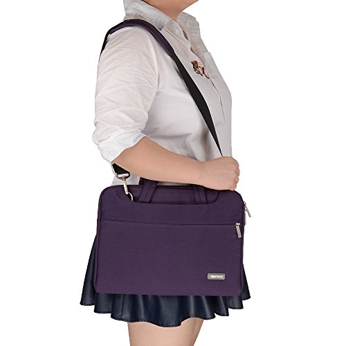 Qishare 13 3-14 Zoll Multifunktions-Polyester-Gewebe-wasserdichter Laptop-Schulter-Beutel  justierbarer Schultergurt u  Unterdr  ckbarer Handgriff  be