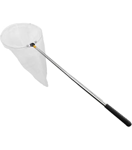 172,7 cm lange, uittrekbare telescopische schepnet voor vijver, vogels, vlinders, insecten, vissen, garnalen, voor kinderen in de open lucht, vijver, strand, tuin, verkenning