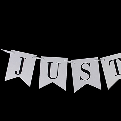 Banner – TOOGOO(R) Just Married Hochzeit Braut Westlichen Parteidekoration Bunting Girlande Banner - 3