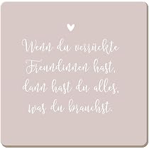 Grafik Werkstatt Funny Cork Coaster – 'Mit Dich Feier Ich Am Liebsten' German Saying, 9.5x9.5 Cm - View #8