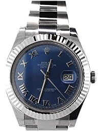 Rolex Datejust II Grey Dial White Gold Bezel Stainless Steel Mens Watch 116334GYBLAO