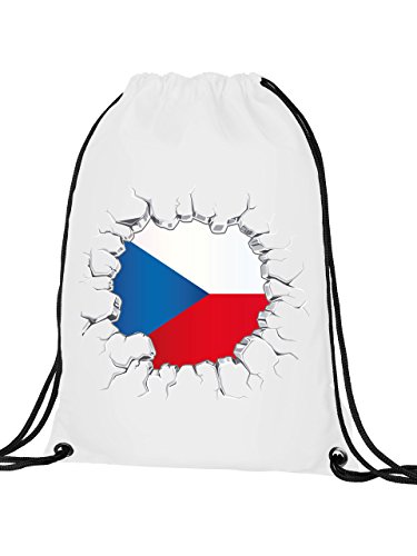 FUSSBALL – FANARTIKEL – Tschechien 5690 Turnbeutel (Weiss)