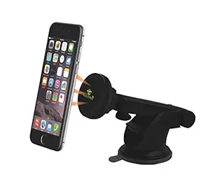 Tantra Twister Smart Universal Mobile Phone Holder with Quick Magnet Touch Technology for Windscreen, Dashboard & Table Desk (Black)