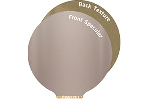 HzdaDeve Plaque de lit ronde texturée/lisse double face PEI+PEA 309 mm pour imprimante 3D Flsun V400 Flex Feuille Autocollant amovible Surface de construction Tapis de plate-forme