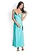 Bomshel Women Turquoise Satin Long Nightwear Nightdress RS.339.00