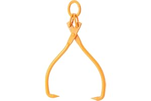 Lfhelper 16 Inches O-Ring Log Tongs, 1500 lbs Dragging Steel Tongs Log Lifting Log Lifting Hook with Ring Hook for Logging Forestry Grappling Firewood Fire Log