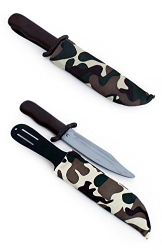 Preisvergleich Produktbild Messer Military Army Soldatenmesser mit Scheide (aus Plastik) 27cm lang