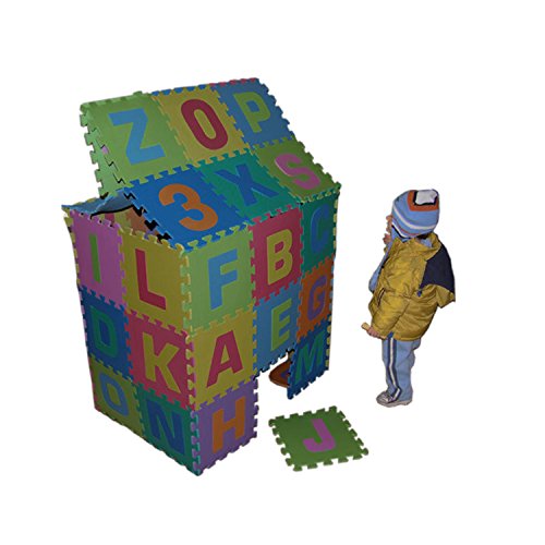 86tlg Spielmatte Kinderteppich Puzzlematte Spielteppich Schaumstoffmatte Matte in Größe 180x180cm