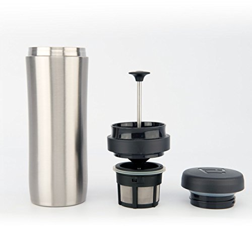ESPRO® Travel Press mit Kaffeefilter, 350 ml, Edelstahl gebürstet - 4
