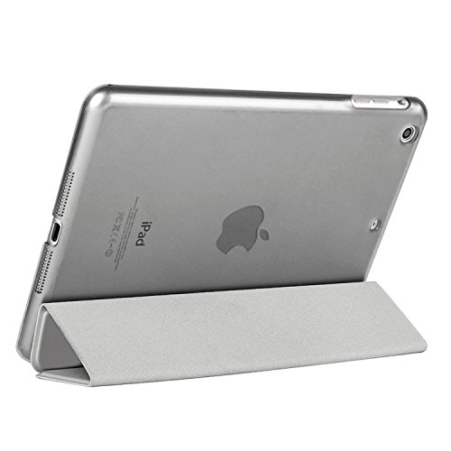 Almondcy schmale iPad Hülle für Apple iPad mini1 & iPad mini2 & iPad mini3 (mit eingebautem Ständer und Front/Rücken Schutz und eingebautem Magnet, Schlaf/Wecken Funktion) schwarz iPad Mini1/2/3 - 5