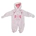 Baby Boys/Girls Owl Will Always Be Your Friend All In One Hooded Winter Snowsuit (3-6 Months) (Pink)