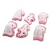 Produktbild sourcingmap® Pink Rollschuhlaufen Fahrrad Knie Ellenbogen Handgelenk Sport Schützer 1 Set