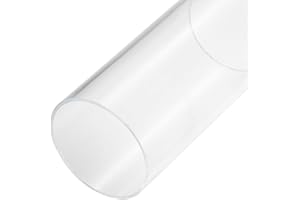sourcing map Acrylic Pipe Clear Rigid Round Tube 81mm ID 85mm OD 6" for Lamps and Lanterns, Water Cooling System
