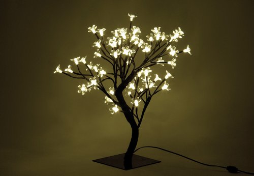 64er LED Lichterzweig Baum mit Blüten warm weiß Lichterkette Energiespar XMAS - 3
