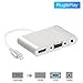Price comparison product image Lightning to HDMI+VGA+Audio Adapter, 3 in 1 Lightning Digital AV Adapter Converter for iPhone 7 / 7 Plus / 6 / 6 Plus / 6S / 5/5s Apple iPad, Compatible with All of Above the IOS 8 Version iPhone & iPad -Plug and Play-Sliver