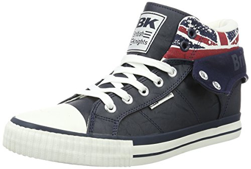 British Knights ROCO, Zapatillas Altas para Hombre, Azul (Navy-Unio Jack 01), 44 EU