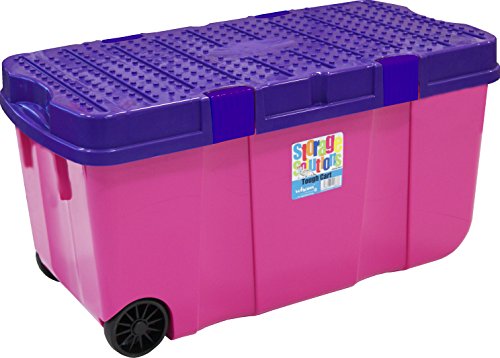 Wham 15250 Clipbox "Tough Cart", 100 L, 80 x 40 x 40 cm, 2 Räder, rosa-lila