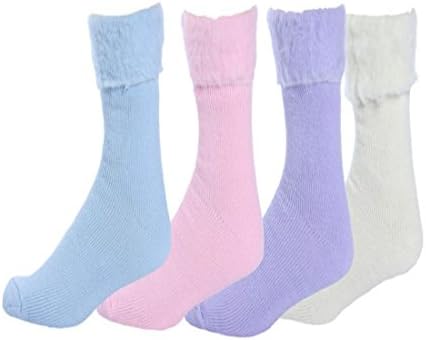 KD TM - Ladies/Womens Super Soft Plain Thermal Wear Bed Socks 6 PAIRS