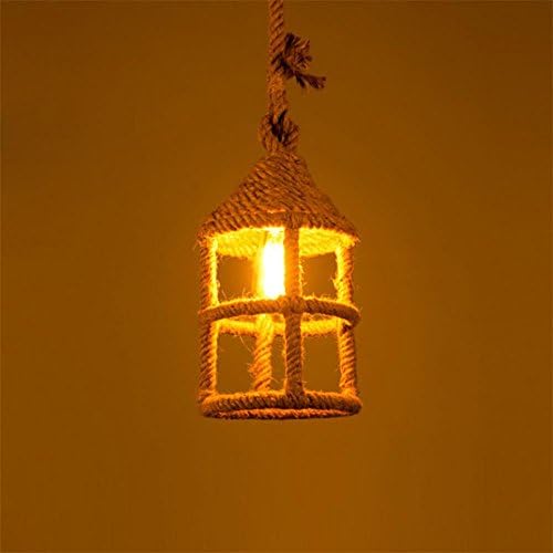XYDM European style Hemp Rope Lamp Shades Chandeliers Creative Birdcage Ceiling Lighting Bar Home Decoration