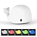 Produktbild WEIEN Kinder LED Nachtlicht, Portable Tap Control Silikon Nacht Lampe, Multicolor Schlafzimmer Lampe, USB Wiederaufladbare Cute Dolphin Nachttischlampe