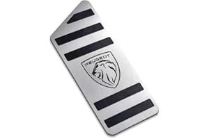 AUTOCOVR Repose Pieds en Acier pour 2019+ Peugeot.2008 II, 208 II | 1 Pièce Inox Pédalier Pédales Argent Marchepied Inoxydable Brossé 2008 e-2008 e-208 accessoires