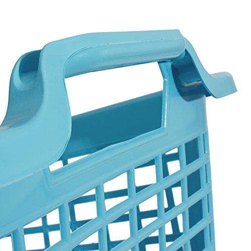 60L Wäschekorb Wäschebox von OKT blau Kunststoff Tragegriffe Sammelkorb Wäschesammler - 4