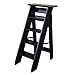 Produktbild Tragbare Klappleiter Hocker Treppen Massivholz Multifunktionssicherheit Herringbone Ladder Hausrenovierung Flower Stand Ascend 5-stufig Hocker, 2 Farben vermeiden Installation