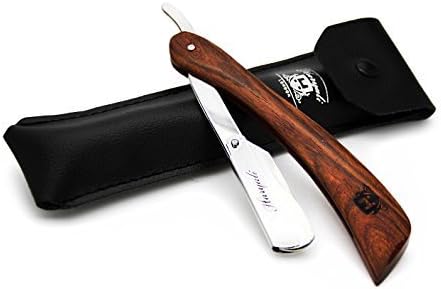 Pure Rose Wood Straight Razor – Cut Throat Razors/Shavette Razor (No Blade Supplied) + Travel Bag Optimum Straight Razor Set for a gentle, Close Shave as the Barbier