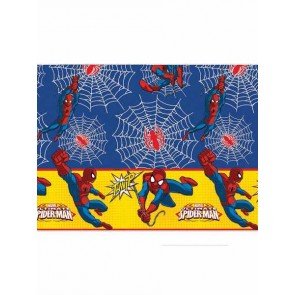 Procos 86672 – Tischdecke Kunststoff Ultimate Spider Man Power, 120 x 180 cm, Rot/Blau/Gelb