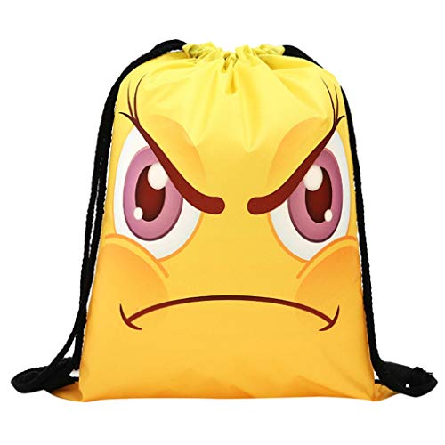 Preisvergleich Produktbild holitie Frauen Rucksack Speicher Bündel Seil lustiges niedliches Muster Einkaufstasche Rucksack mit Kordelzug, faltbar, Aufbewahrungsmöglichkeit für Schule, Zuhause, Reisen, Sport