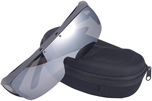 Flip Up Polarized Sunglasses Over Glass Sunglasses Splash-up Sunglasses with Glasses on UV400 UV Cut Cycling, Fishing, Running, Baseball Sunglasses Day and Night Windbreak, Dustproof (Silver)