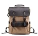 Produktbild Mens Europe Canvas Lederrucksäcke 14"Laptop-Daypacks Wasserdichte, große gewachste Reiserucksäcke Khaki