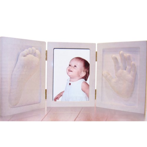 Babygeschenk Gipsabdruck Set Baby 3d Hand Fuß mit Bilderrahmen Babyparty Geschenk