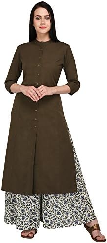 Pistaa's Women's Cotton Regular Kurta