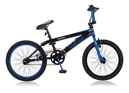 20 ZOLL BMX KINDER BIKE FAHRRAD RAD KINDERFAHRRAD JUGENDFAHRRAD Freestyle 360° ROTOR 4 Pegs RAMPAGE SCHWARZ BLAU