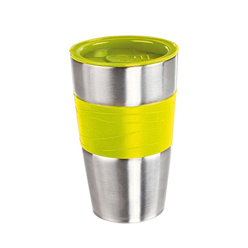 1-Tassen-Kaffeemaschine mit Thermobecher Edelstahl (Büro-Kaffeemaschine, Thermosbecher, 750 Watt, für Kaffeepulver oder Pads, Kaffeeautomat, grün) - 5