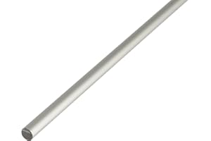 Alberts 473334 Perfil cilíndrico, Aluminio, anodizado plateado, 1000 x 8 mm