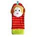 Eleery 4 Pcs Unisex Baby Animal Rattle Toys Wrist Bands & Foot Socks Newborn Feet Finder Developmental Toys Foot Wear Accessories