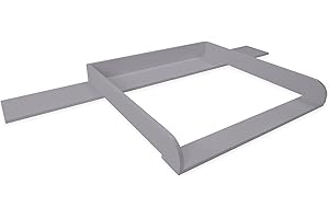 Puckdaddy Rune | Wickelaufsatz kompatibel mit IKEA Hemnes Kommoden u.Ä. | 159,5x80x10 cm | Wickelauflage mit Blende aus graue