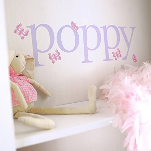 Personalised Name Wall Letter Stickers, Butterfly a, 10-16 cm high. Each letter comes with one separate Butterfly sticker. A-Z a-z &. Price is per letter.