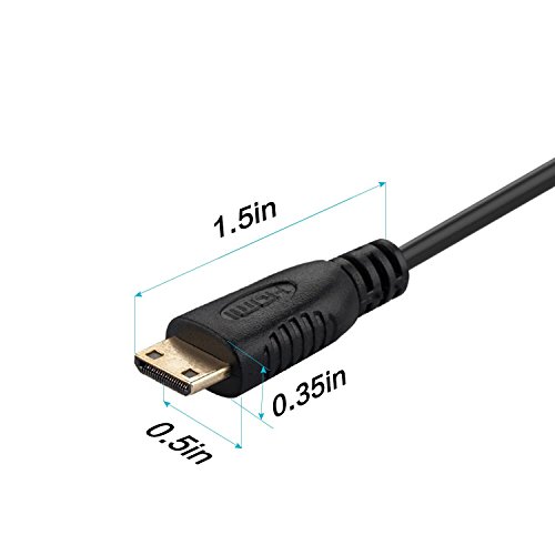 Mini HDMI auf VGA, J&D Goldbeschichteter Mini HDMI auf VGA Konverter – Schwarz - 5