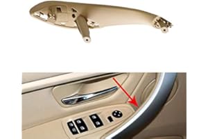 Hacreyatu Maniglia anteriore/posteriore interna per porta per B-MW Serie 3 4 F30 F31 F32 F33 F34 F35 F36 F80 F82 F83 (Posteriore -Destro, Beige)