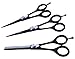 Hairdressing Barber Scissors Set with 1 x 6" Scissors, 1 x 6" Thinning Scissors and 1 x 5.5" Barber Scissors, Great Value