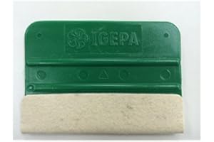 Kantenrakel mit Filzkante IGEPA, Kantenfilzrakel, Folienrakel, Rakel, Handrakel, zur Verklebung von Folien, Verklebungshilfe, Verklebehilfe, Werkzeug, Kunststoffrakel, mit Filz, Farbe grün