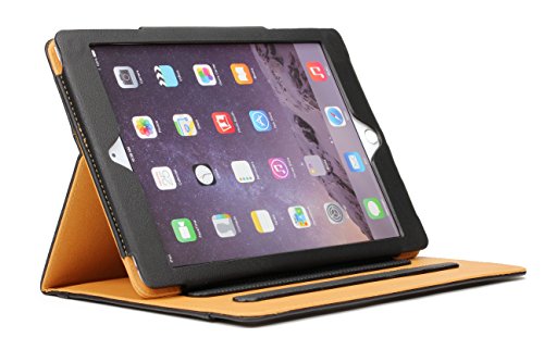 Original Urcover® Tasche Smart Cover iPad Air 2 ( 2014/2015 Version – 6.Generation) Schutz Hülle Case [Sleep / Wake Funktion] und inkl Displayschutzfolie & Zubehör | Schwarz - 4