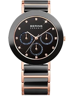 Bering Time Damen-Armbanduhr Analog Quarz Edelstahl beschichtet 11438-746