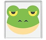 cara Rana Emoji sola 80mm x 80mm posavasos