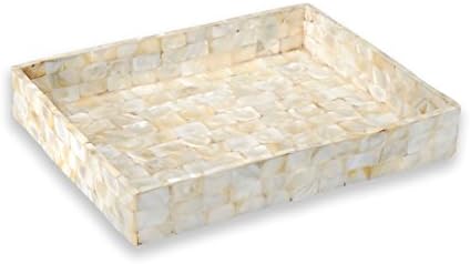 The London Homeware Company - Elizabeth - Small Mother Of Pearl Amentity Tray - suitable for home / hotels / receptions / spa / guesthouses